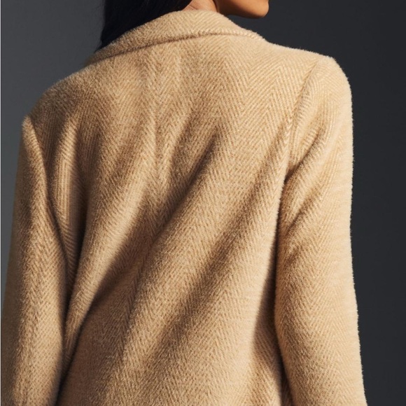 Anthropologie Hometown Jacket Toasted Oat Melange Neutral Motif Trench Coat XL - Picture 8 of 12